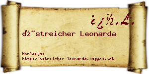 Östreicher Leonarda névjegykártya